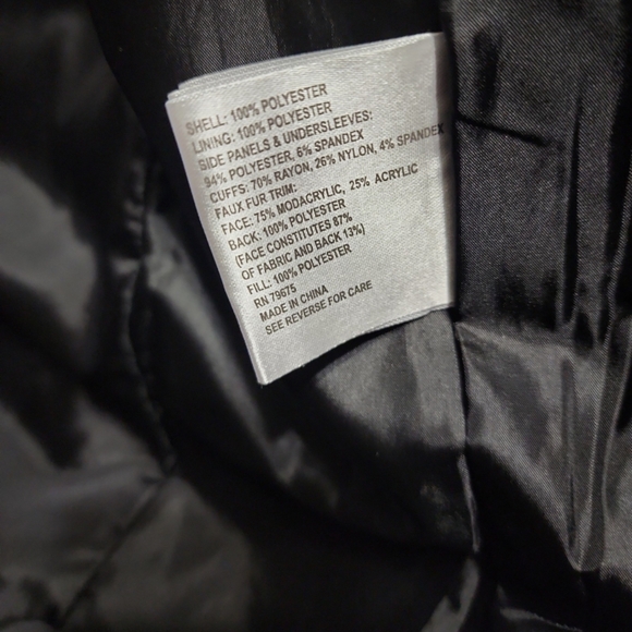 Michael Kors Black Puffer Jacket with Faux Fur Trim - Picture 8 of 8